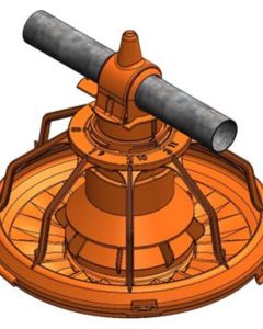 PAN ASSY,PULLET,8-ARM,14"RPM,5 LATCH,W/SHUT-OFF,RIGID